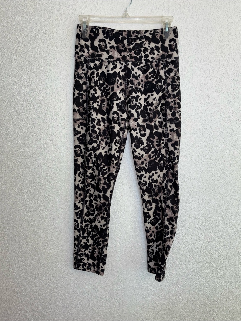 Marika Black and Cream Leopard Print Leggings